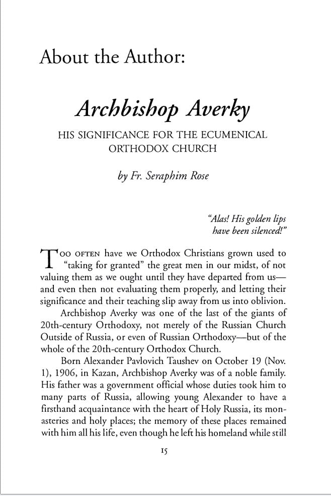 The Apocalypse: In the Teachings of Ancient Christianity by Averky Taushev, Seraphim Rose (Translator)