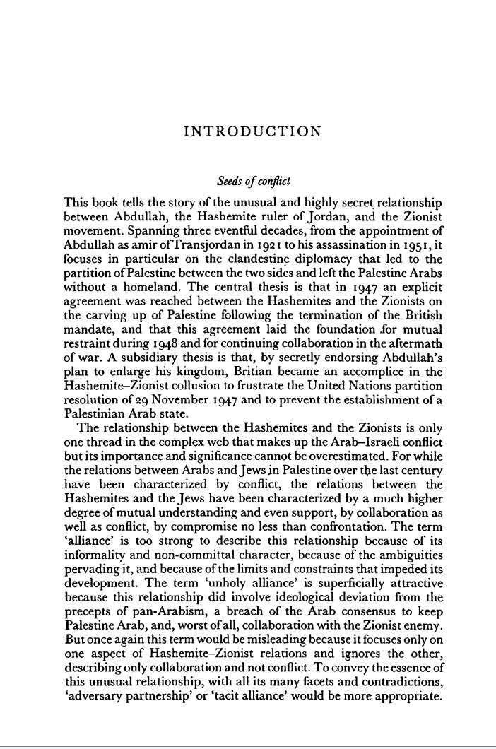 Collusion Across The Jordan by Avi Shlaim