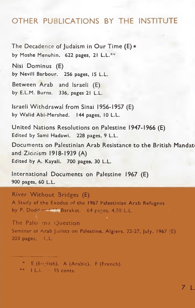The Arabs in Israel, 1948-1966 by Sabri Jiryis