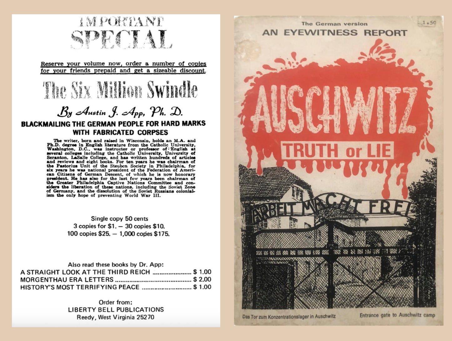 AUSCHWITZ: Truth or Lie [an eyewitness report] by Thies Christophersen