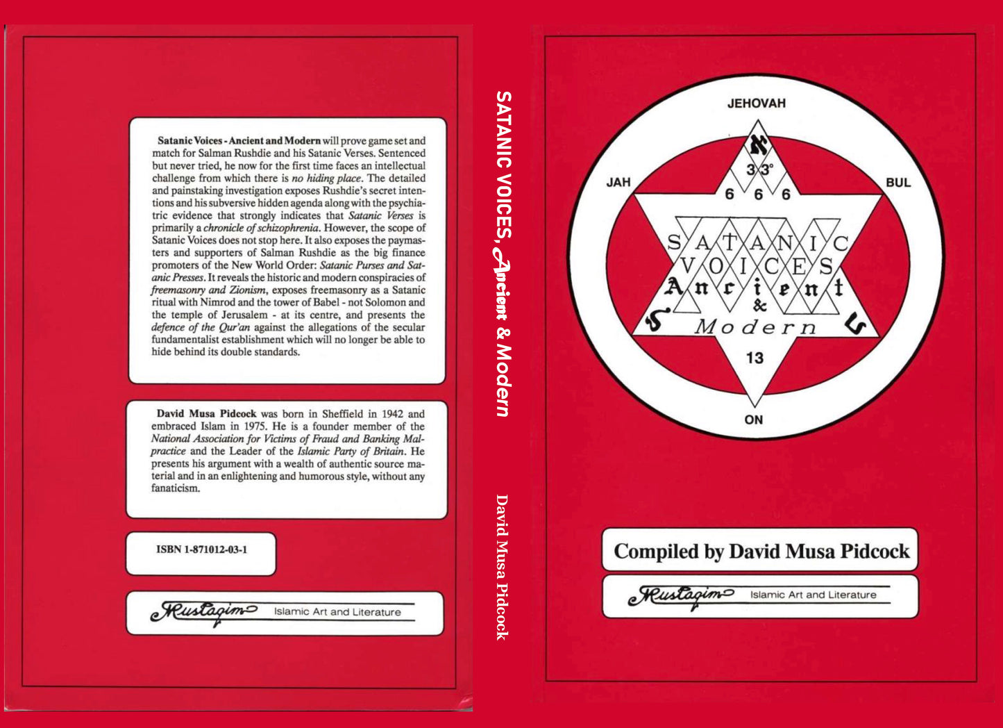 Satanic Voices: Ancient and Modern, David Musa Pidcock (Salman Rushdie, Zionism)