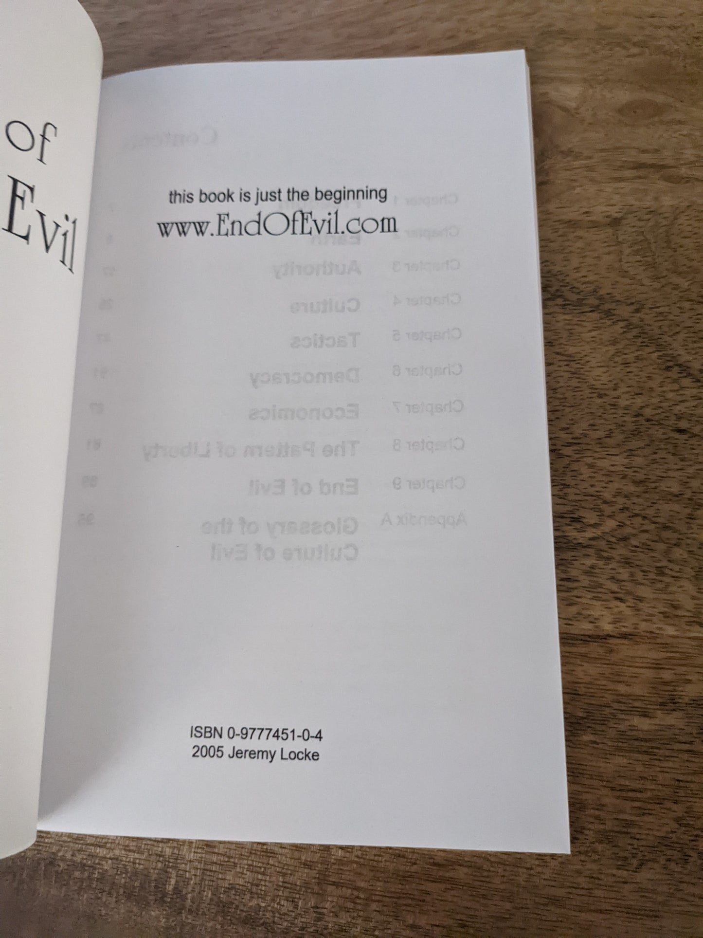 The End of All Evil by Jeremy Locke