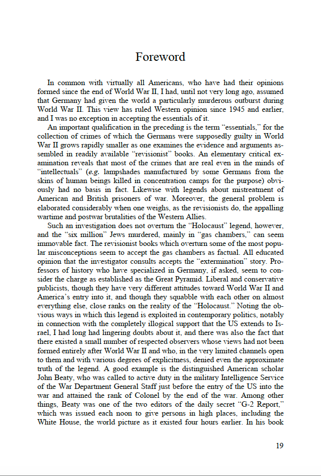 The Hoax of the Twentieth Century by Arthur Butz