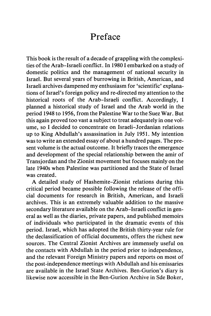 The Politics of Partition: King Abdullah, the Zionists, and Palestine 1921-1951 by Avi Shlaim