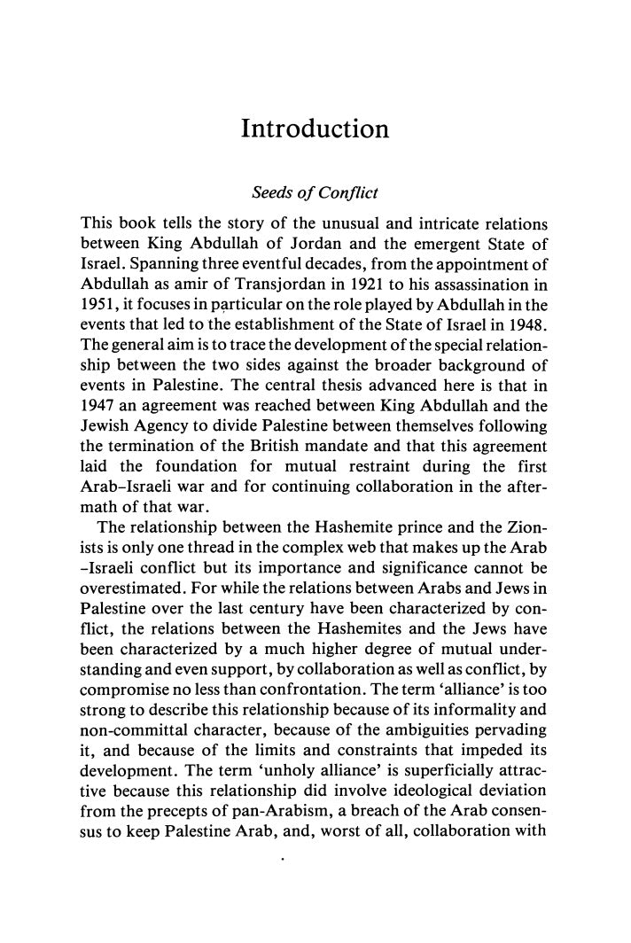 The Politics of Partition: King Abdullah, the Zionists, and Palestine 1921-1951 by Avi Shlaim
