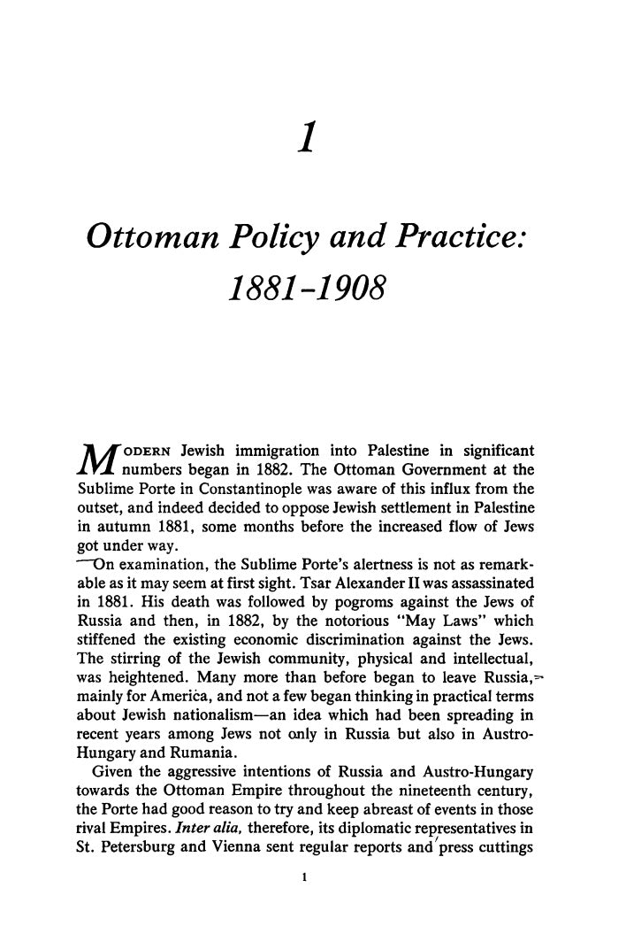 The Arabs and Zionism before World War I by Neville Mandel
