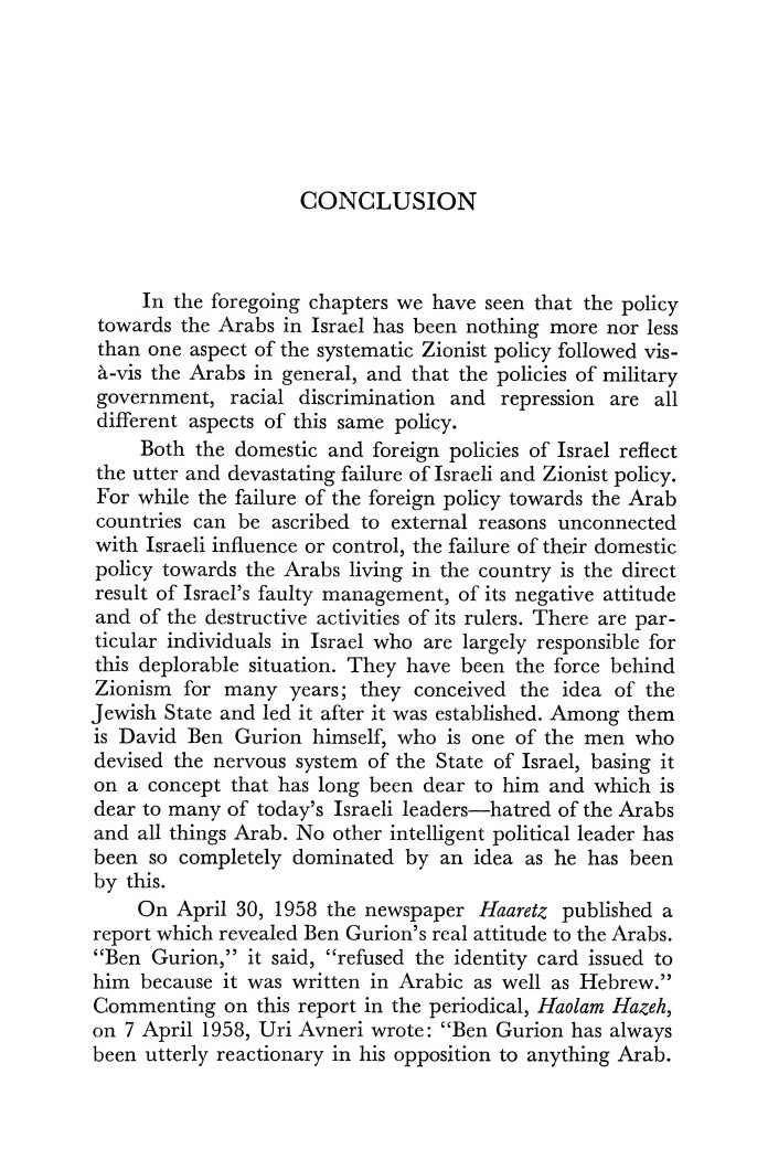 The Arabs in Israel, 1948-1966 by Sabri Jiryis