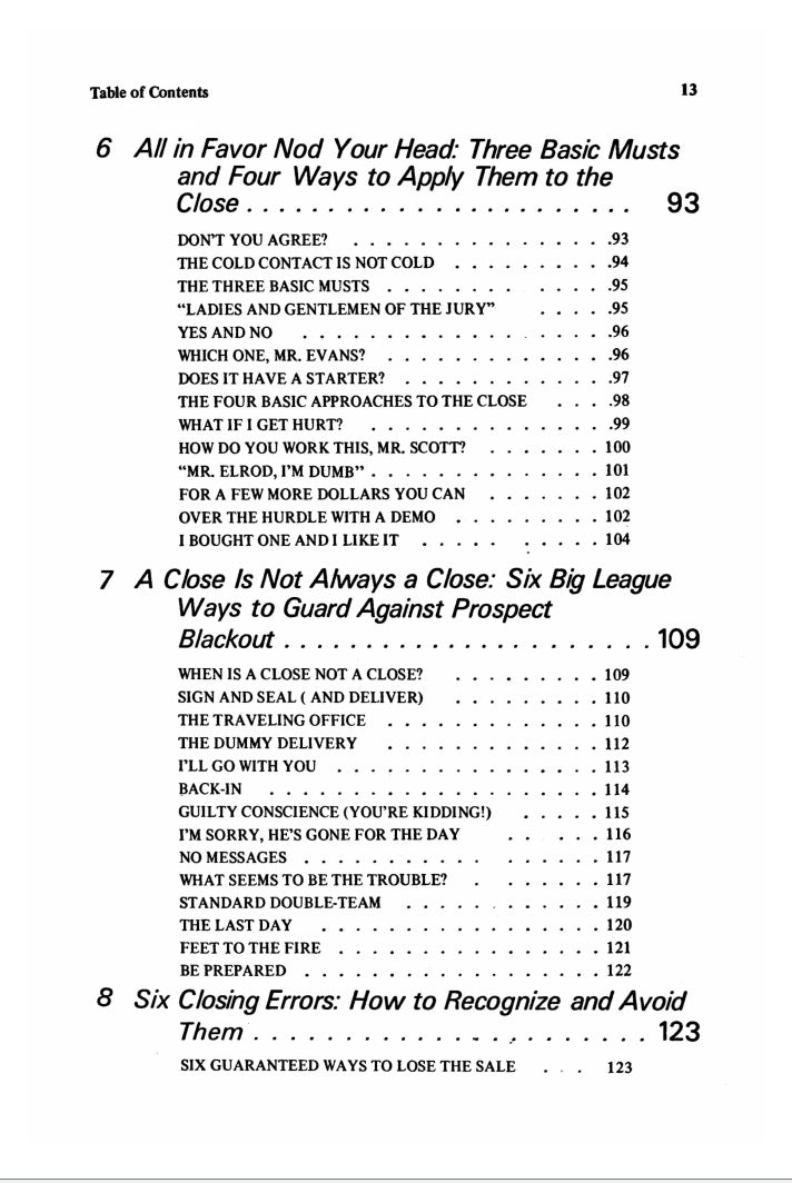Big League Sales Closing Techniques by Les Dane