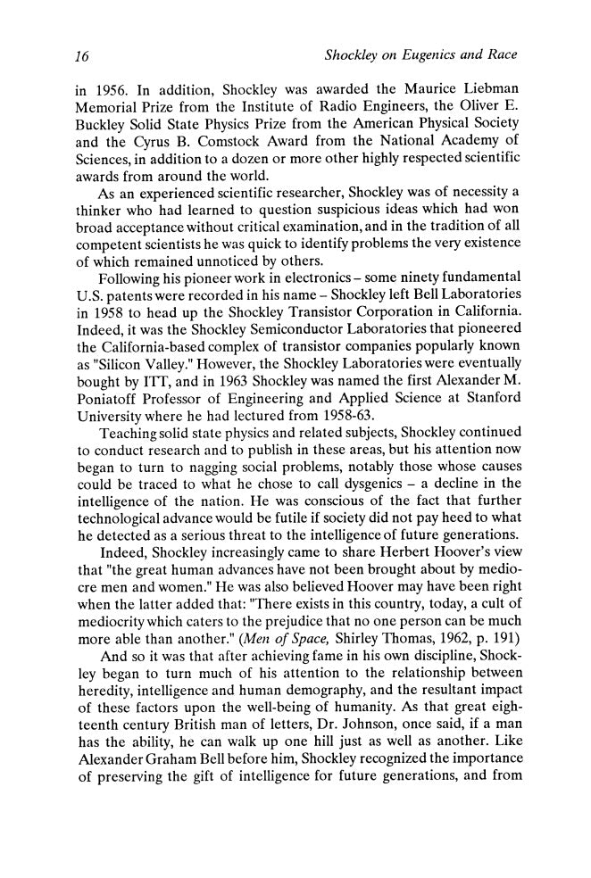 Shockley on Eugenics and Race by Roger Pearson
