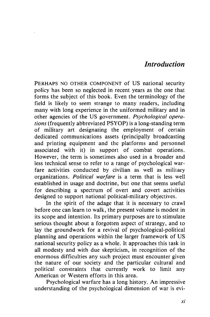 Political Warfare and Psychological Operations: Rethinking the U.S. Approach, edited by Frank R. Barnett and Carnes Lord