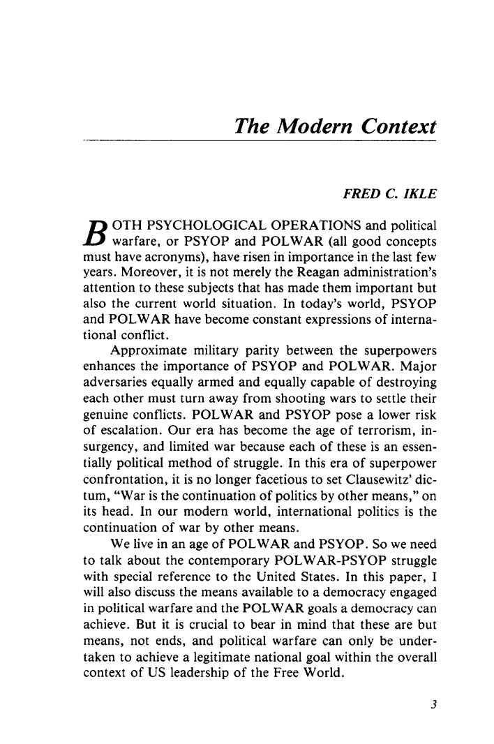 Political Warfare and Psychological Operations: Rethinking the U.S. Approach, edited by Frank R. Barnett and Carnes Lord