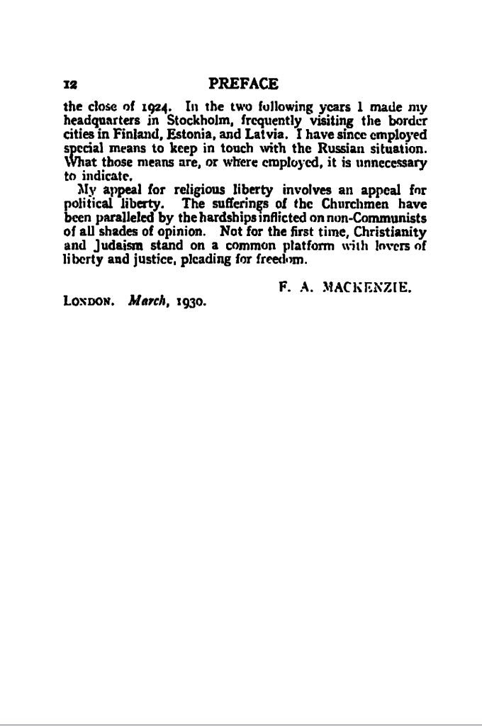 The Russian crucifixion: the full story of the persecution of religion under bolshevism by F.A. Mackenzie