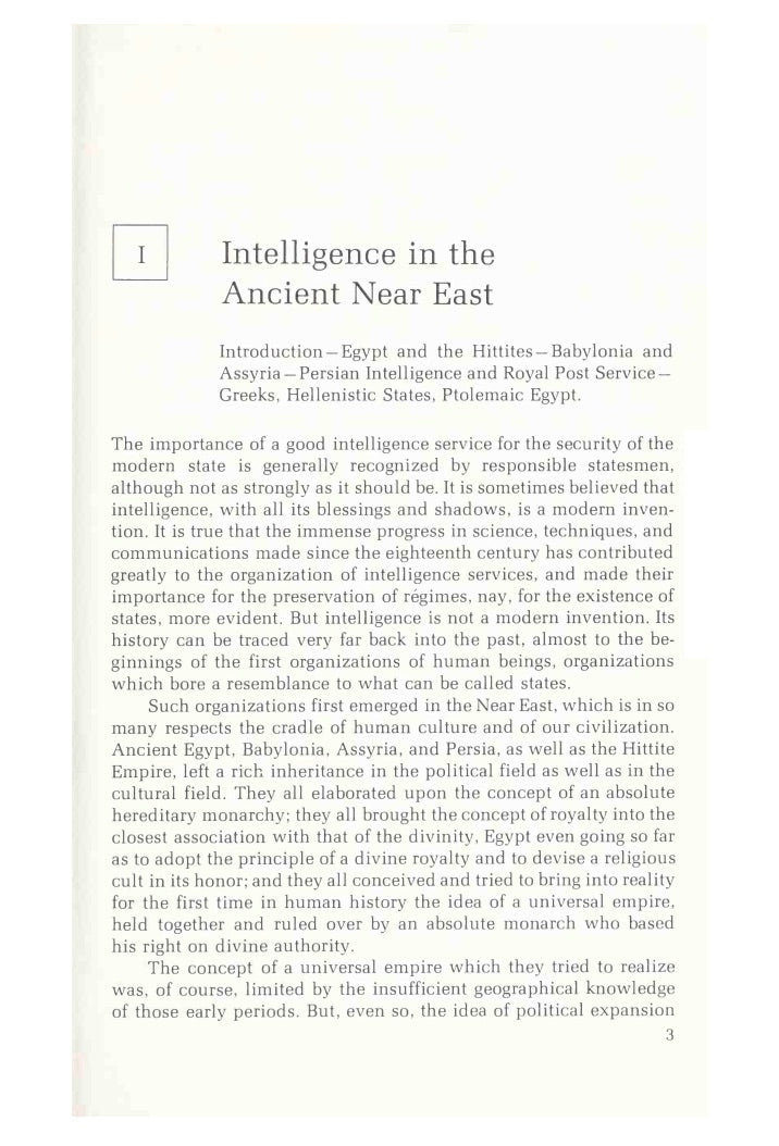 Origins of Intelligence Services by Francis Dvornik