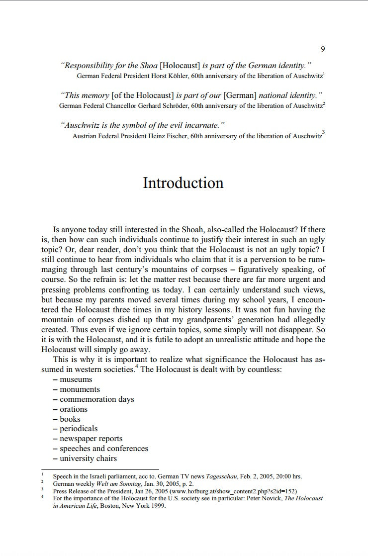 Lectures on the Holocaust by Germar Rudolf
