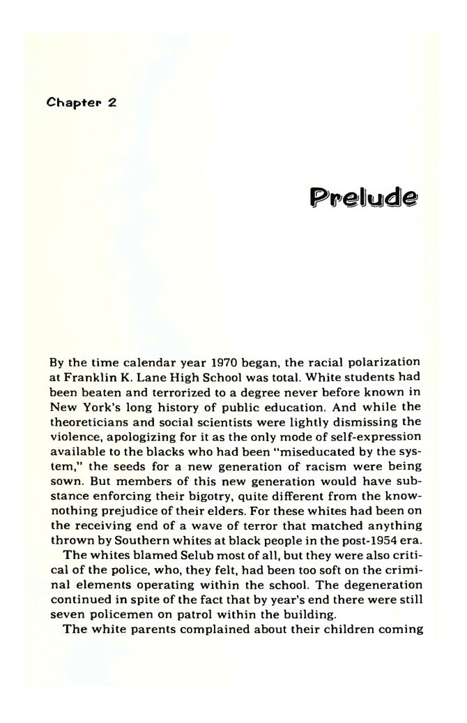 Race War in High School by Harold Saltzman