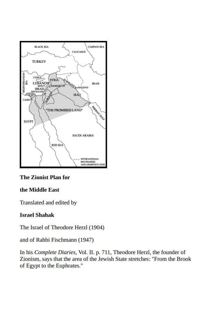 Zionist Plan for the Middle East: A Strategy for Israel in the Nineteen Eighties by Oded Yinon, Israel Shahak (editor and translator)
