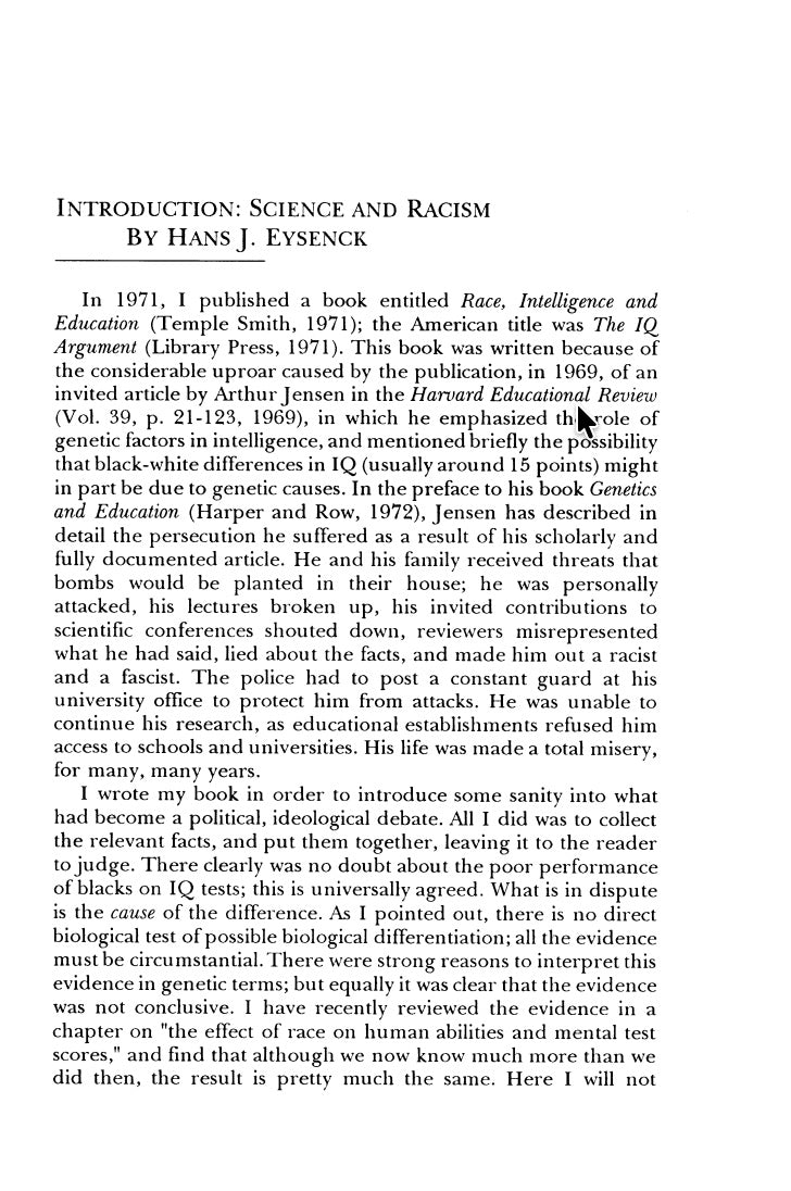 Race, Intelligence and Bias in Academe by Roger Pearson