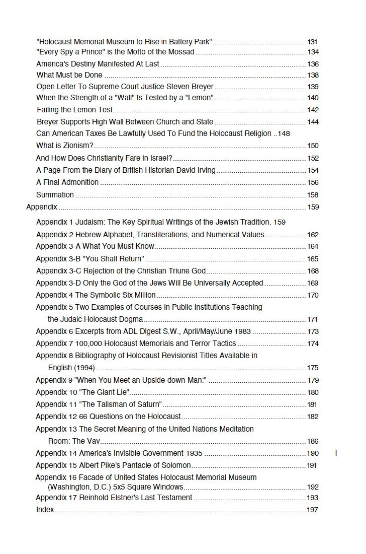 The Holocaust Dogma of Judaism by Ben Weintraub