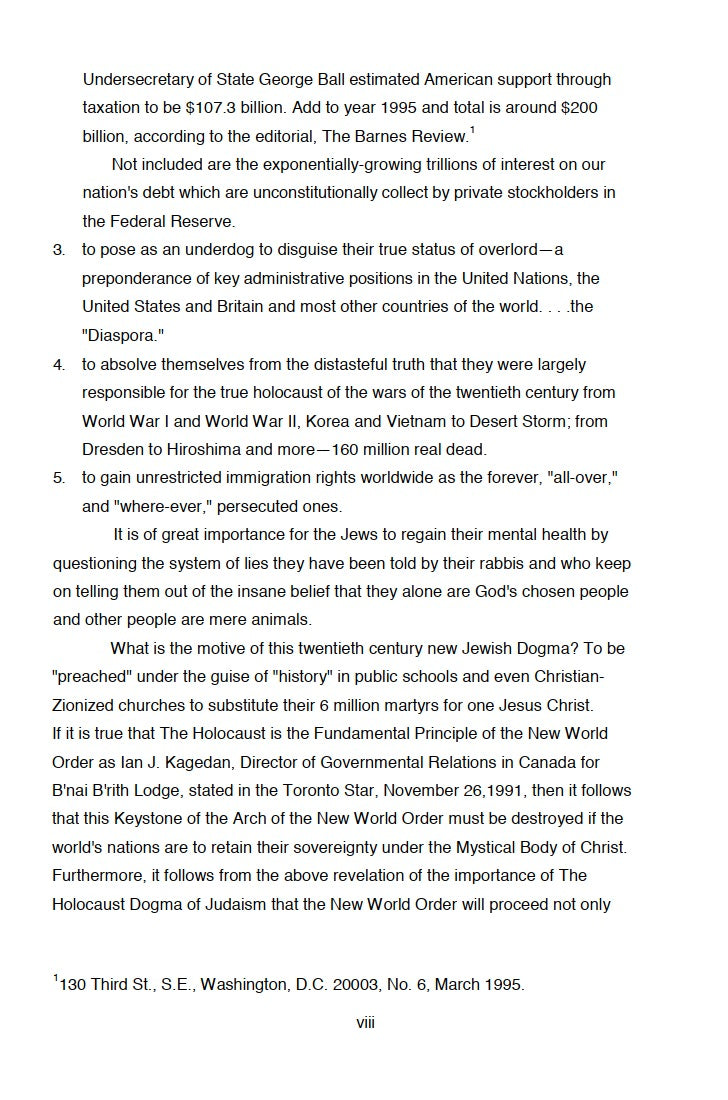 The Holocaust Dogma of Judaism by Ben Weintraub