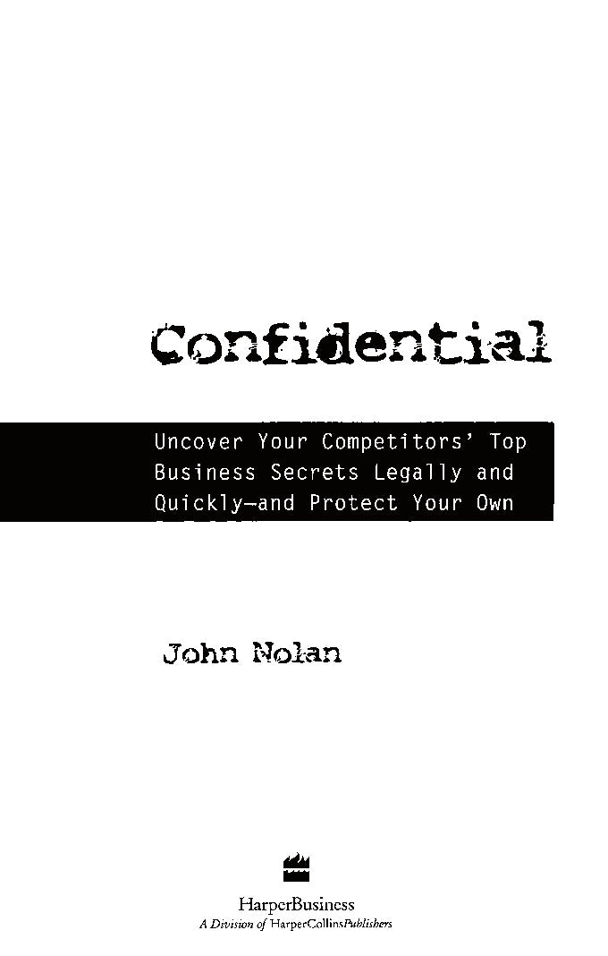Confidential by John Nolan