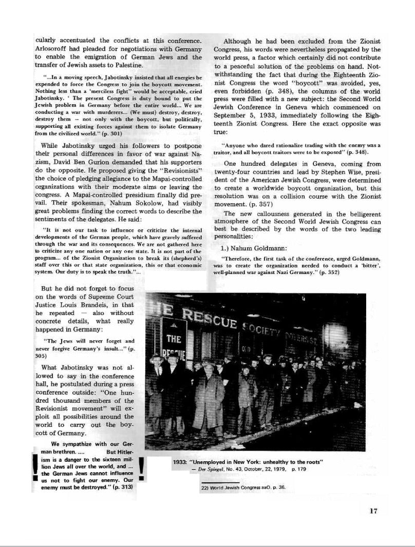 The Transfer Agreement and the Boycott Fever 1933 by Udo Walendy