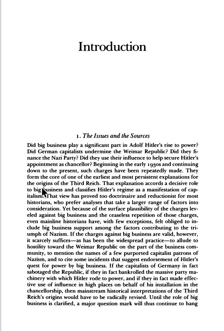 German Big Business and the Rise of Hitler by Henry Ashby Turner, Jr.