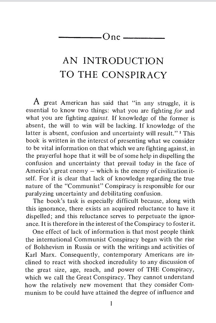 Conspiracy Against God and Man by Clarence Kelly