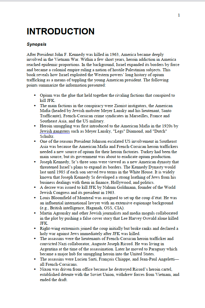 Opium Lords: Israel, the Golden Triangle, and the Kennedy Assassination, by Salvador Astucia