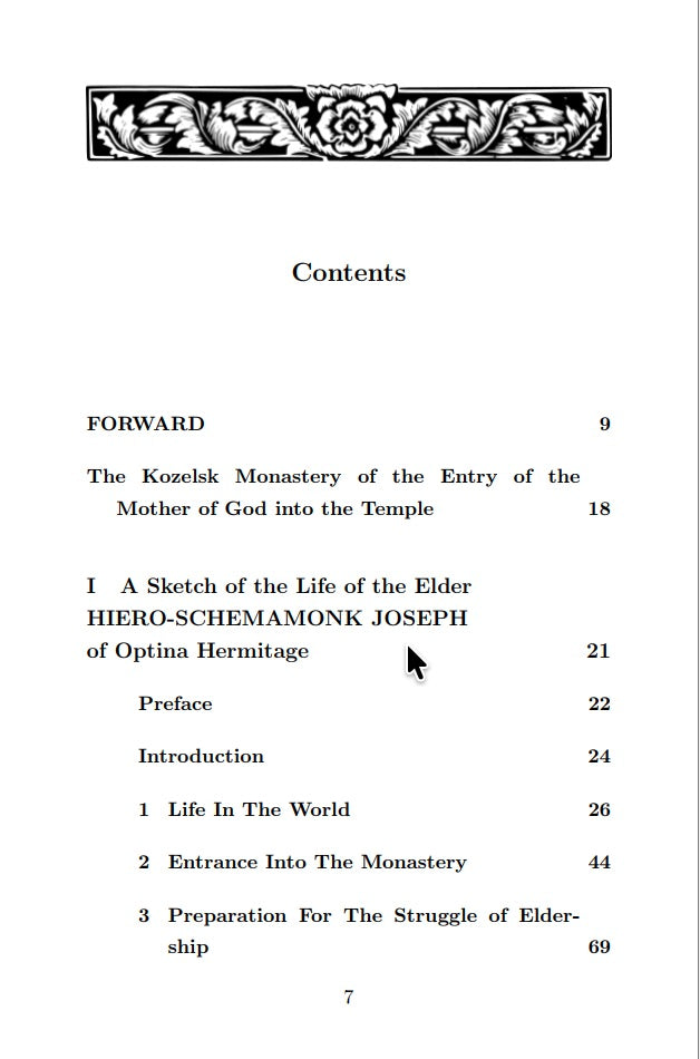 The Elder Joseph of Optina