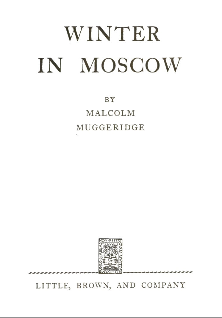 Winter in Moscow by Malcolm Muggeridge