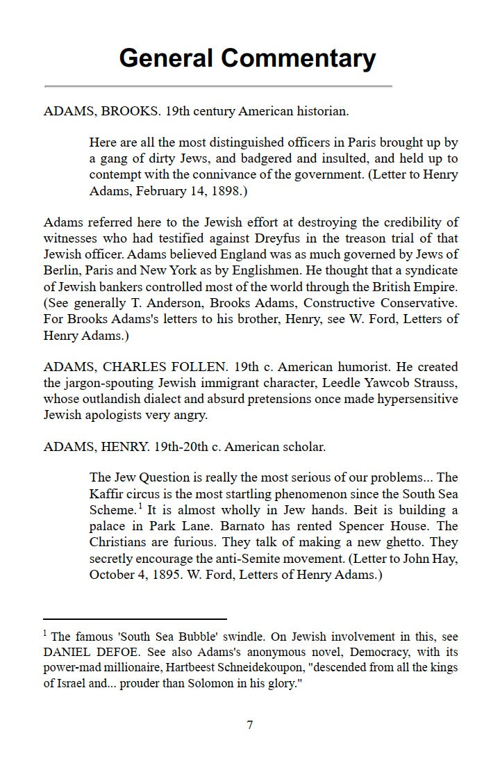 AntiZion: A Survey of Commentary on Organized Jewry by Leading Personalities Through the Ages by William Grimstad