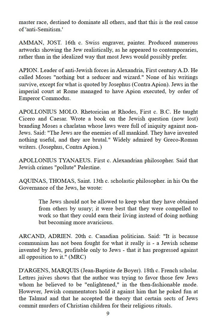 AntiZion: A Survey of Commentary on Organized Jewry by Leading Personalities Through the Ages by William Grimstad