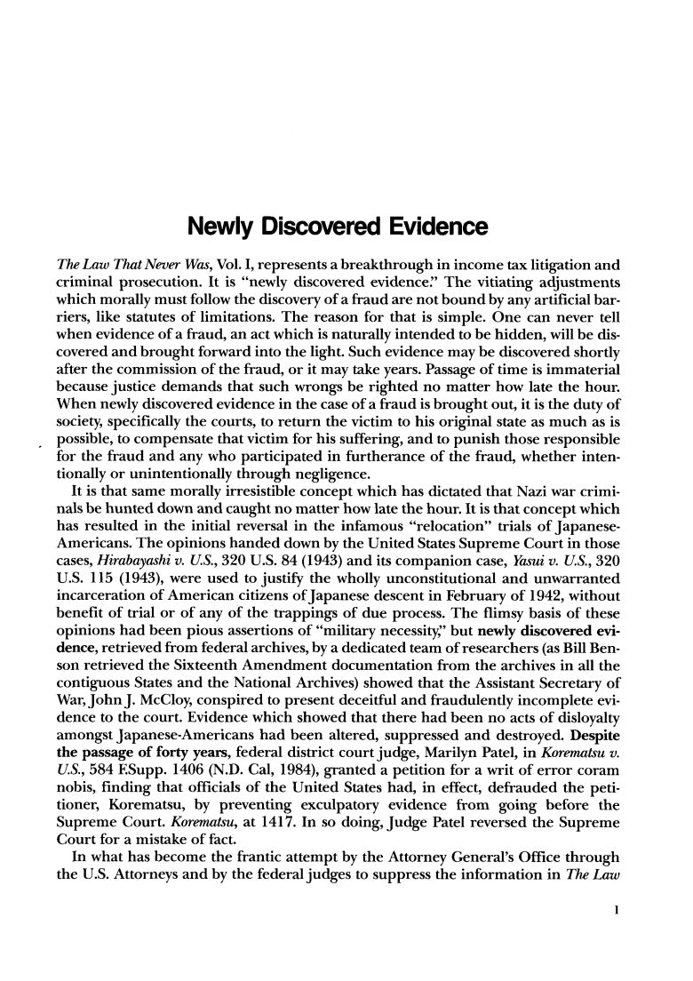 The Law That Never Was (VOLUME 2) by Bill Benson