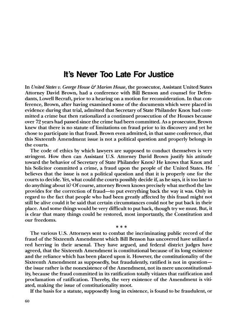 The Law That Never Was (VOLUME 2) by Bill Benson