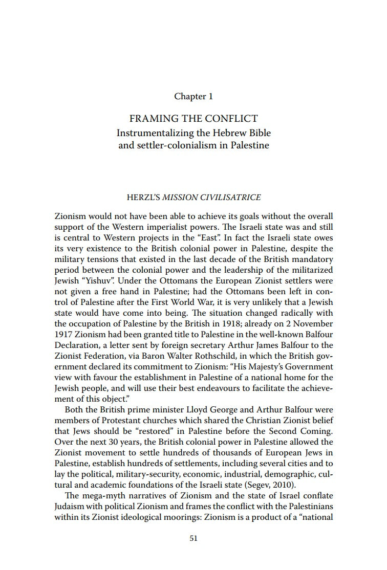 The Zionist Bible: Biblical Precedent, Colonialism and the Erasure of Memory by Nur Masalha