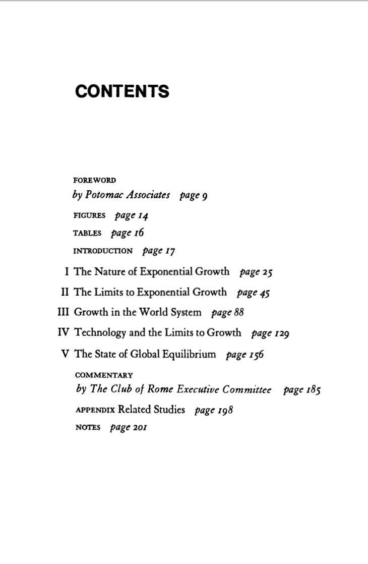 The Limits to Growth; A Report for the Club of Rome's Project on the Predicament of Mankind by Donella Meadows
