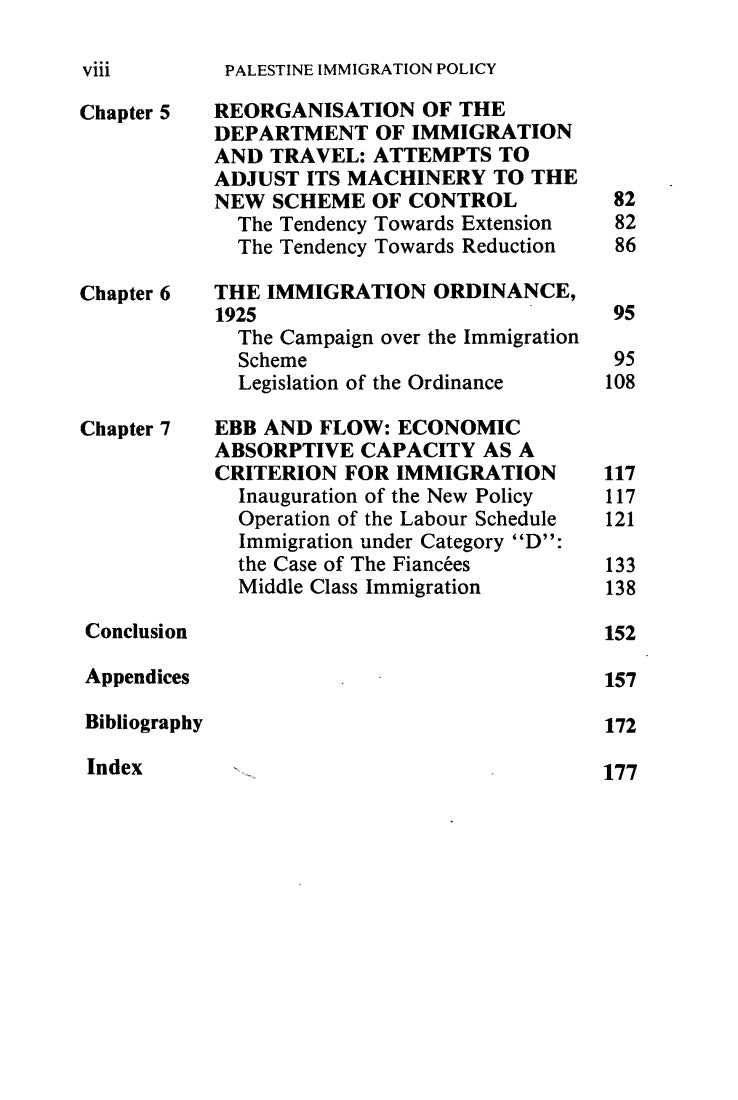 Palestine Immigration Policy under Sir Herbert Samuel by M. Mossek