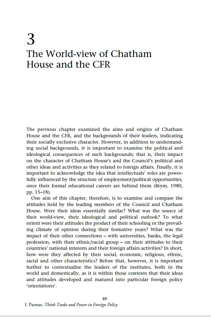 Think Tanks and Power in Foreign Policy by Inderjeet Parmar