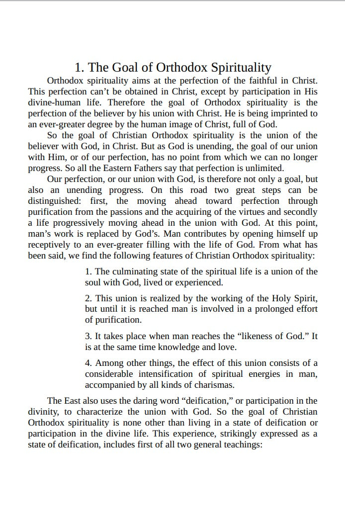 Orthodox Spirituality by Dumitru Staniloae