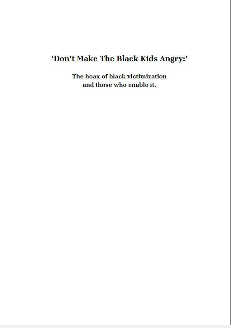 Don't Make The Black Kids Angry by Colin Flaherty