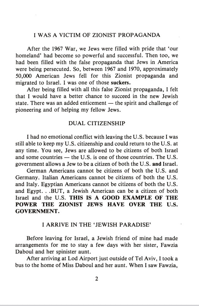 The Life of an American Jew in Racist, Marxist Israel by Jack Bernstein