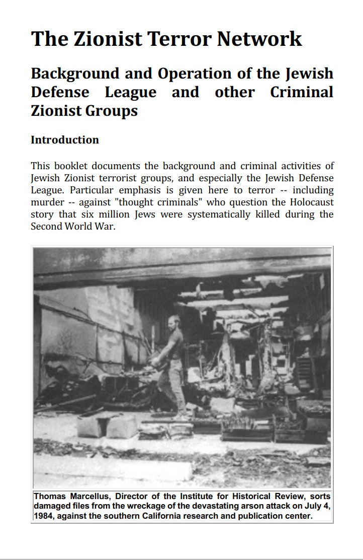 The Zionist Terror Network by Mark Weber