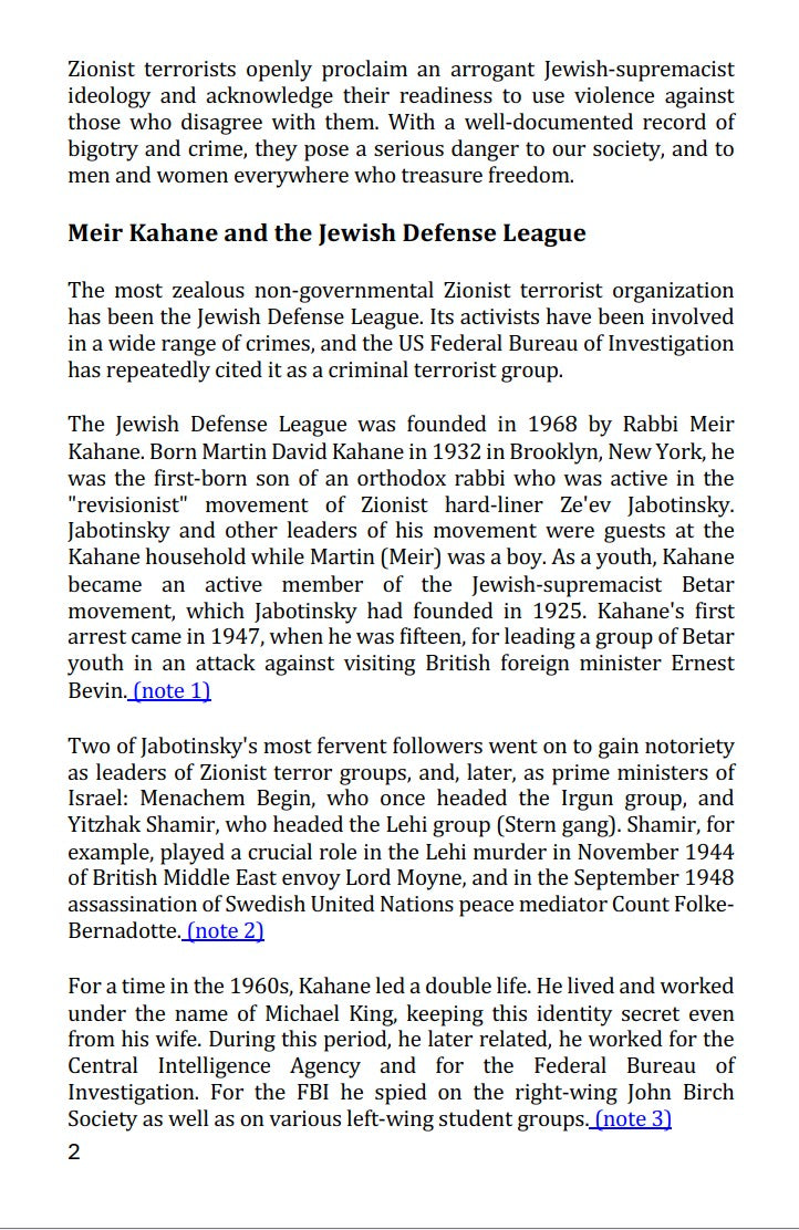 The Zionist Terror Network by Mark Weber