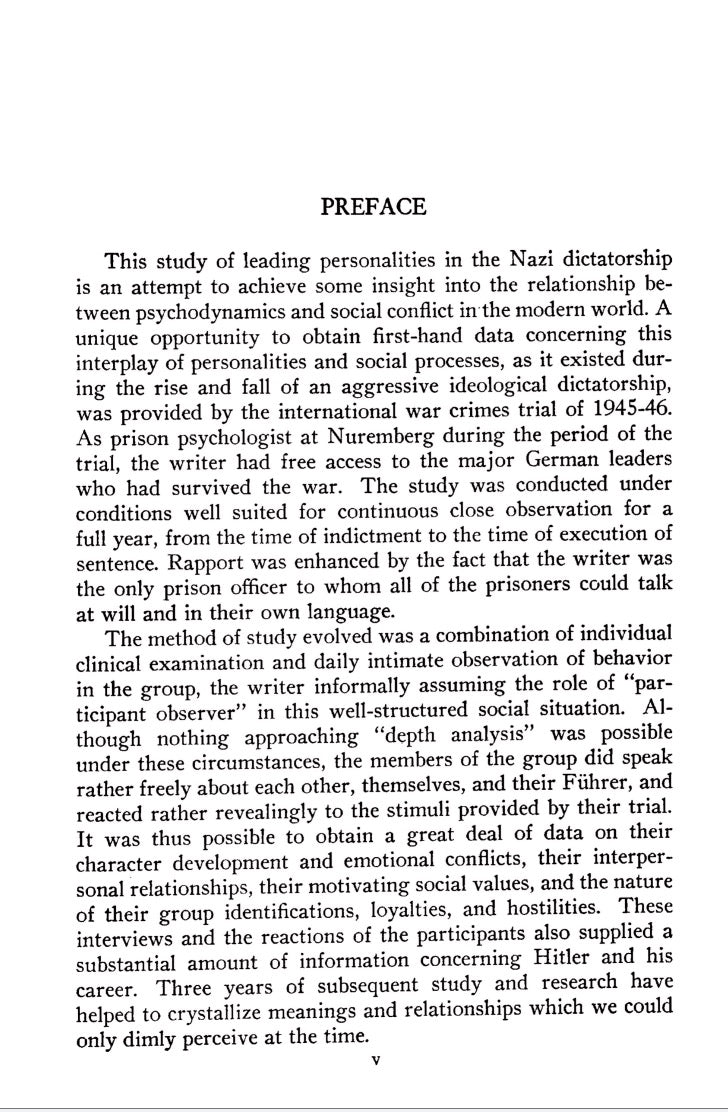 The Psychology of Dictatorship by G. M. Gilbert