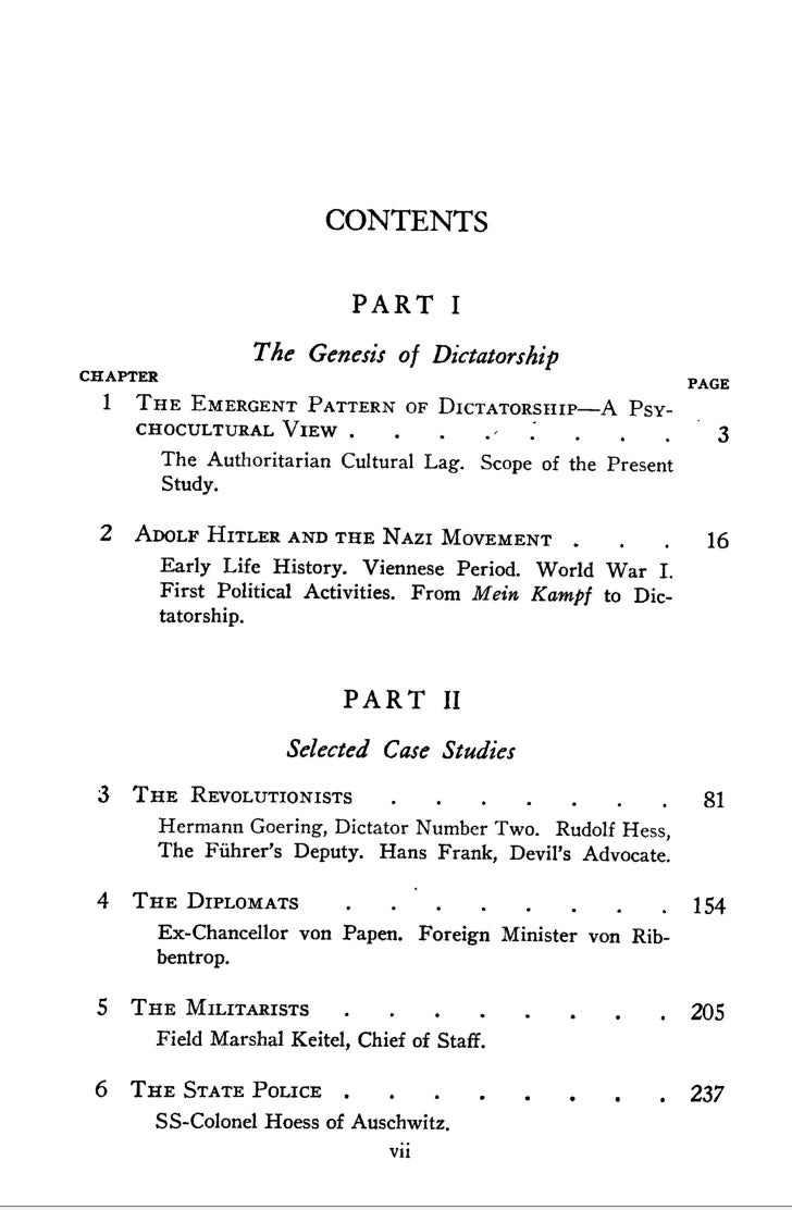 The Psychology of Dictatorship by G. M. Gilbert