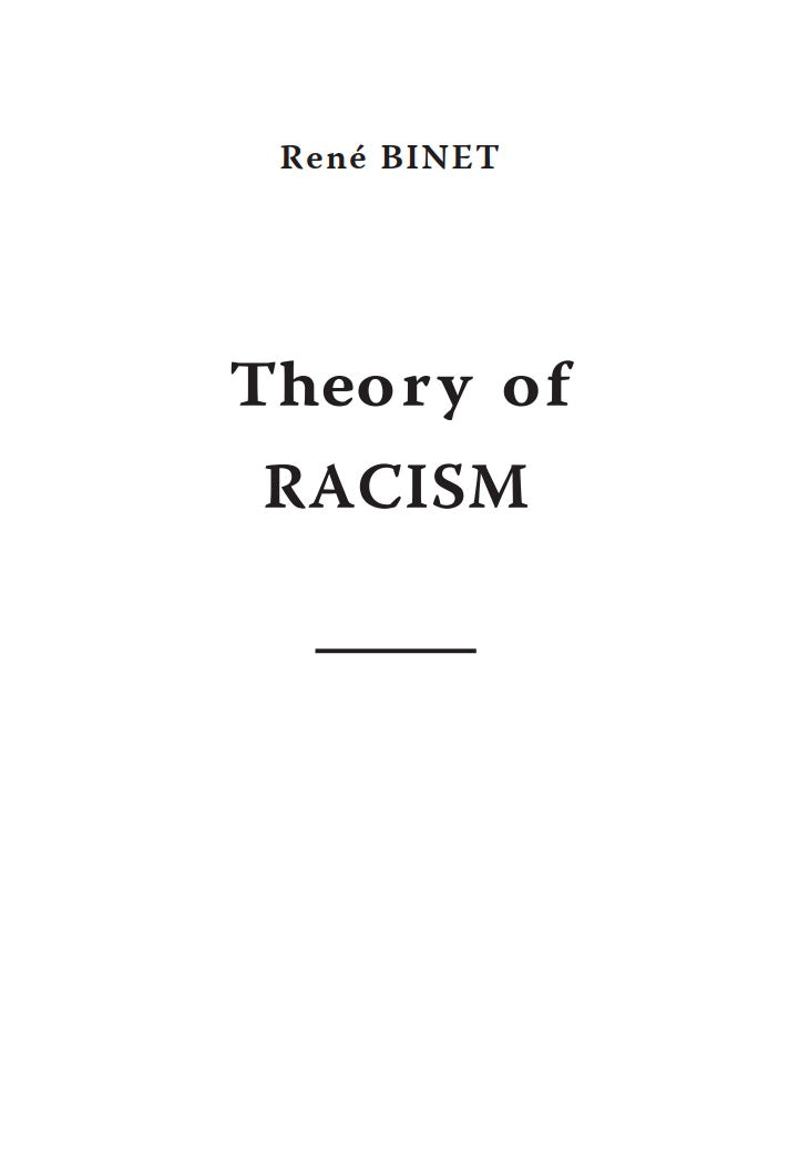 Theory of Race by Rene Binet