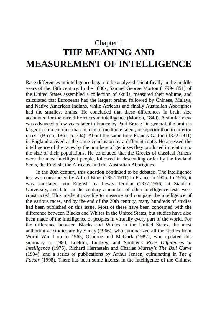 Race Differences in Intelligence by Richard Lynn
