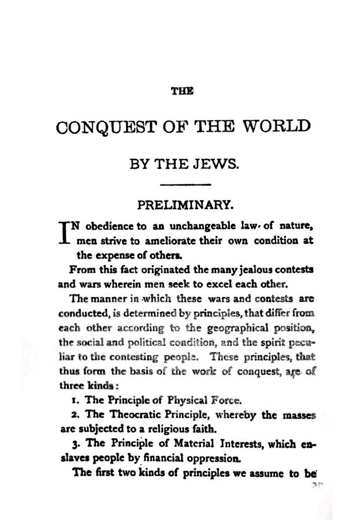 The Conquest of the World by Jews by Major Osman Bey