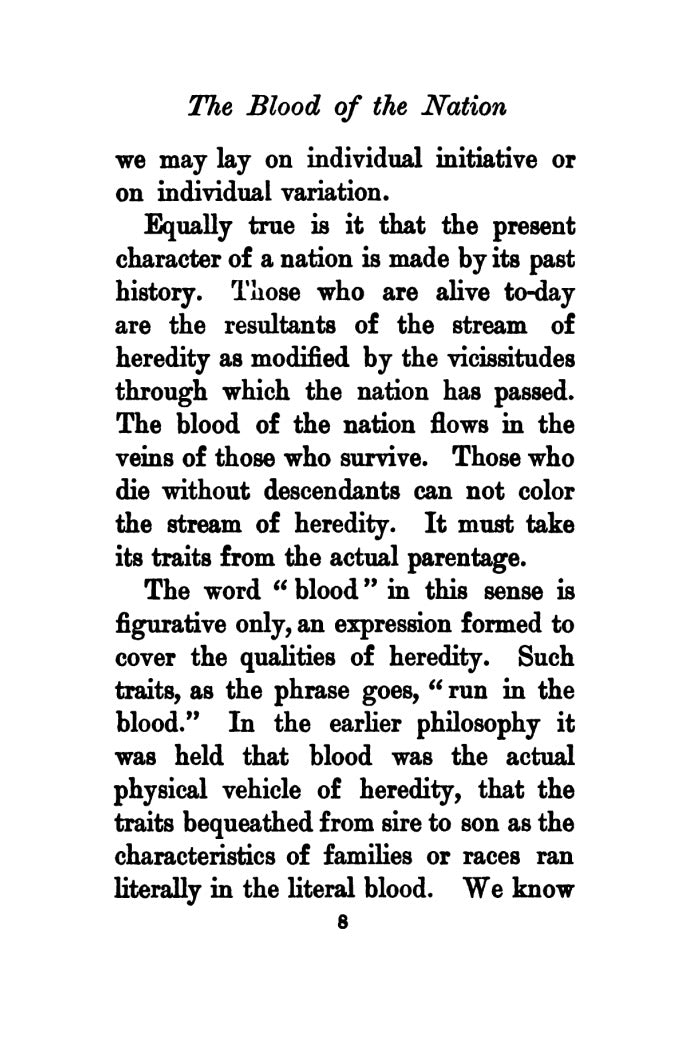 The Blood of the Nation by David Starr Jordan
