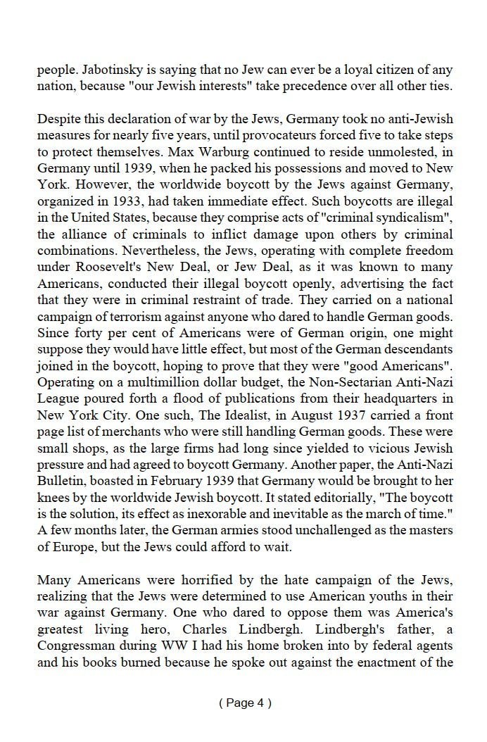 Boycott the Jewish Weapon by Eustace Mullins
